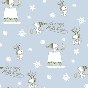 Peanuts,  Peanuts Happy Holidays - SNOOPY on blue, Holiday Collection