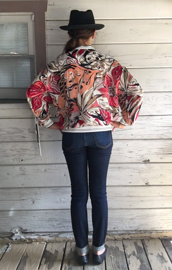 Vintage 90s blouse blazer,abstract geometric butt… - image 6