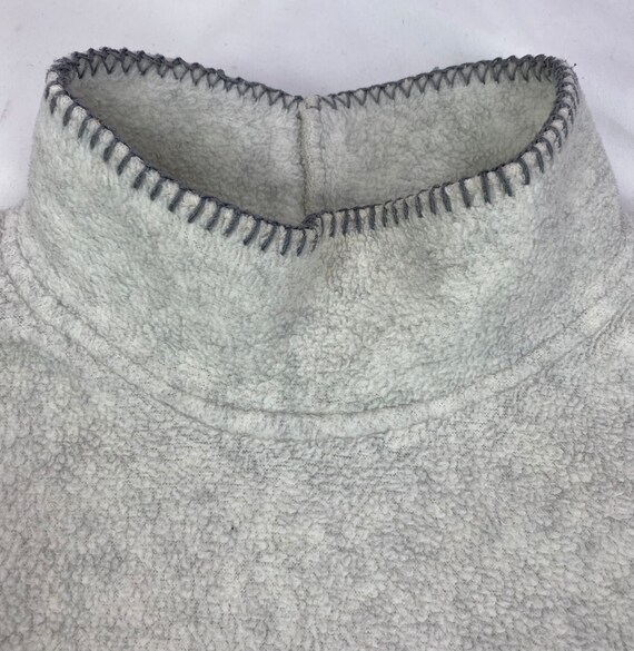 Vintage 90s Y2k fleece pullover,gray warm soft fl… - image 7