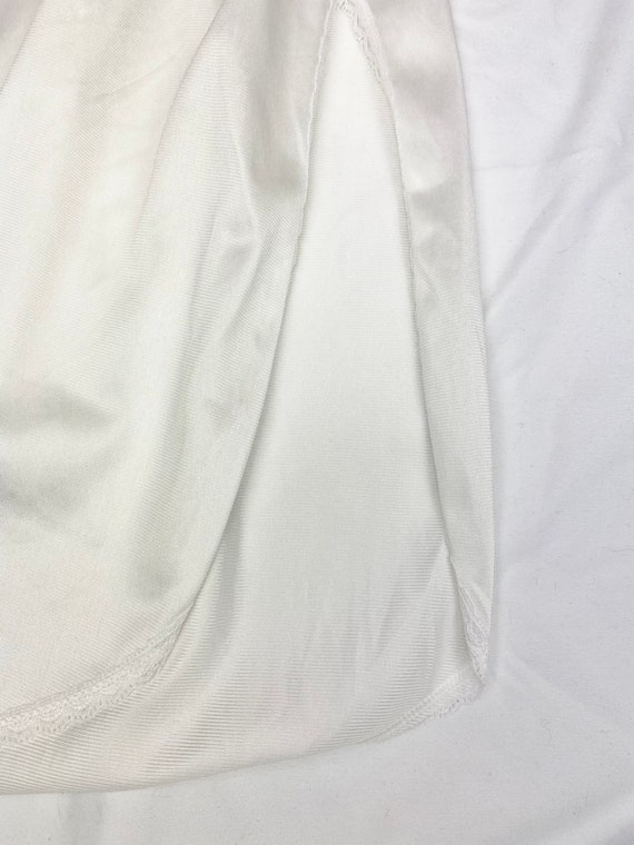 Vintage 80s 90s white slip,under skirt slip,femin… - image 5