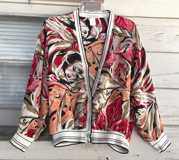 Vintage 90s blouse blazer,abstract geometric butt… - image 5