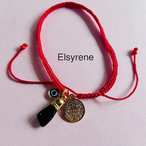 bescherming rode koord macrame armband-neger azabach hand heilige Benedictus boze oog armbanden-bescherming sieraden geschenken-hippie bedelarmbanden