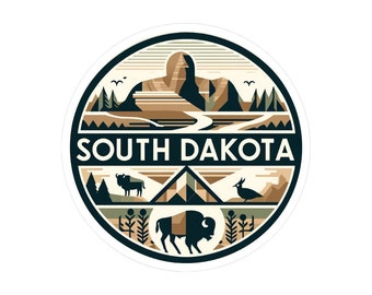 SOUTH DAKOTA Zyn Can Sticker - Snus Container Lid Decal - Pouch Holder - Dip Can Label - Snus Box Sticker - Gift for Him