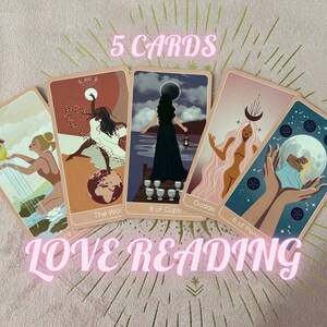 Love Predictions, Love Tarot Reading, Blind Reading, Same Day, 5 Cards, Psychic Love Reading, Spiritual Guidance, Intuitive Reading