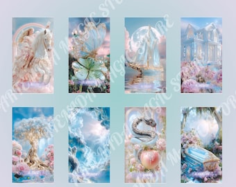 Artemida Lenormand Orakel, 78 Karten Orakel Kartenspiel, Mystische Pastell Wahrsagekarten, PDF Ratgeber, Mattes Soft Touch Finish