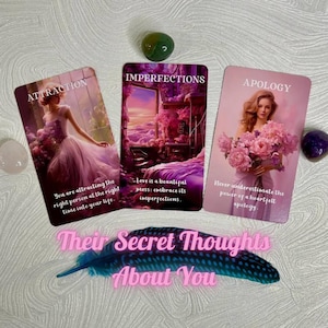 Their Secret Thoughts About You, Discover What They're Truly Hiding, Oracle Cards Reading, 3 Cards, Same Day, Love Reading,Intuitive Reading