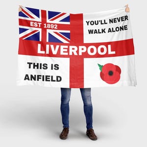 Liverpool flag. 5FT x 3FT. FREE DELIVERY.