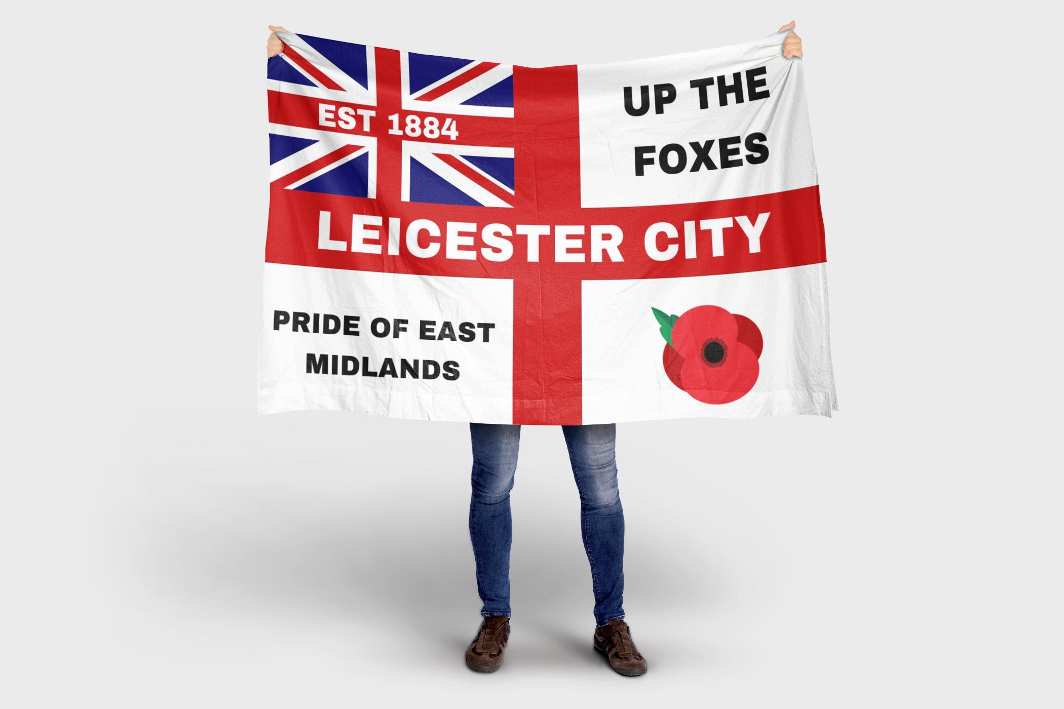 Drapeau Leicester Tigers Rugby Union 5 pieds X 3 pieds