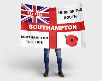 Southampton flag. 5FT x 3FT. FREE DELIVERY
