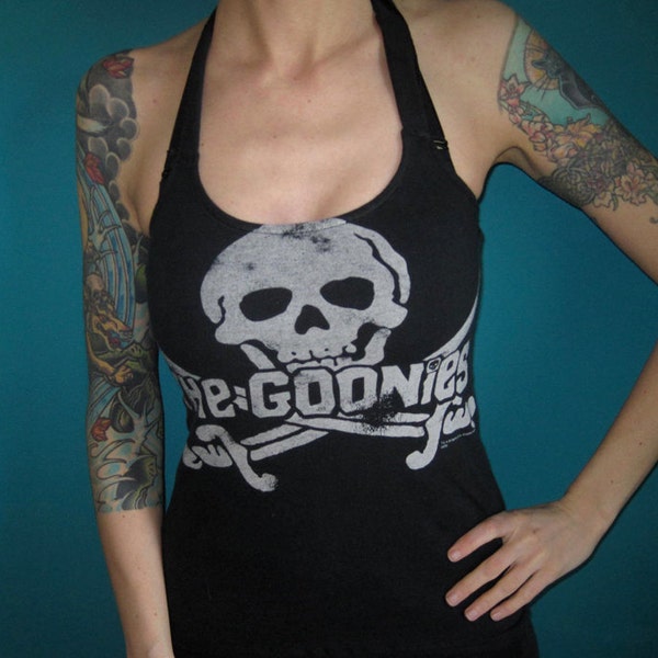 the Goonies halter top made from salvaged shirt Small Medium or Large