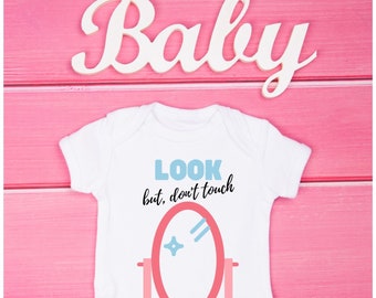 Baby Onesie, Maternity T-shirt, Look Don't Touch Download, Png, Mirror png, Pregnancy Shirt, Pregnancy Gift, Pregnancy Announcement