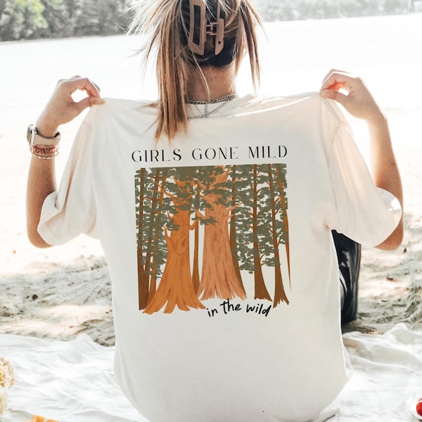 Customizable Aesthetic Girls Gone Mild In The Wild Comfort Colors Camp Bachelorette Party Tee Group Matching Bride Tribe Shirt Plus Size