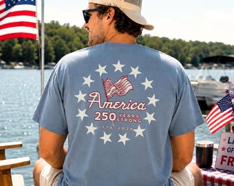 1776 2026 Hemd Amerika 250 Jahre Hemd Vintage 250-jähriges Jubiläumshemd 250. Jahrestag-T-Shirt Retro amerikanische Flagge