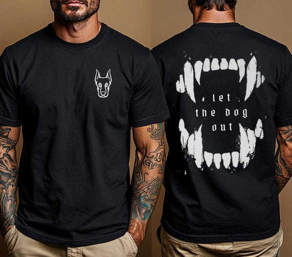 Men's Doberman Let The Dog Out Shirt Men Gym Weightlifting Grunge 90s Punk Streetwear Gift For Boyfriend Husband Clothing For Dad 90s Shirt