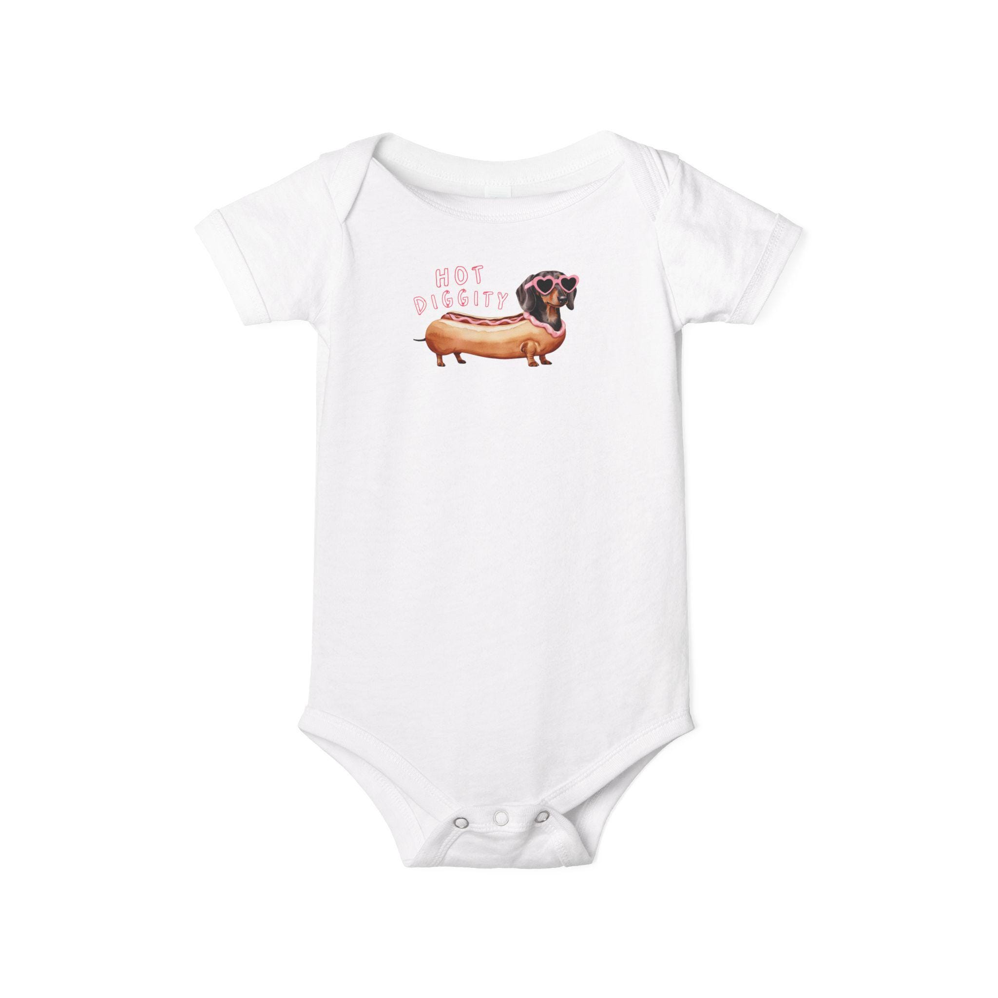 Dachshund Baby One Piece PJ Weiner Dog Gifts Dachshund Lover Weenie Dog Pajamas Baby Shower Gift Wiener Dog Baby Clothes Gift For Doxie Mom