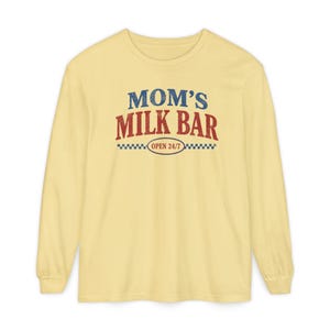 milk bar breastfeeding shirt maternity clothes postpartum gift fall maternity shirt pregnant wife gift mothersdaygift comfortcolors image 6