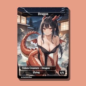 Anime Inspired Dragon Token  | Anime Proxy | Waifu Style Trading Card