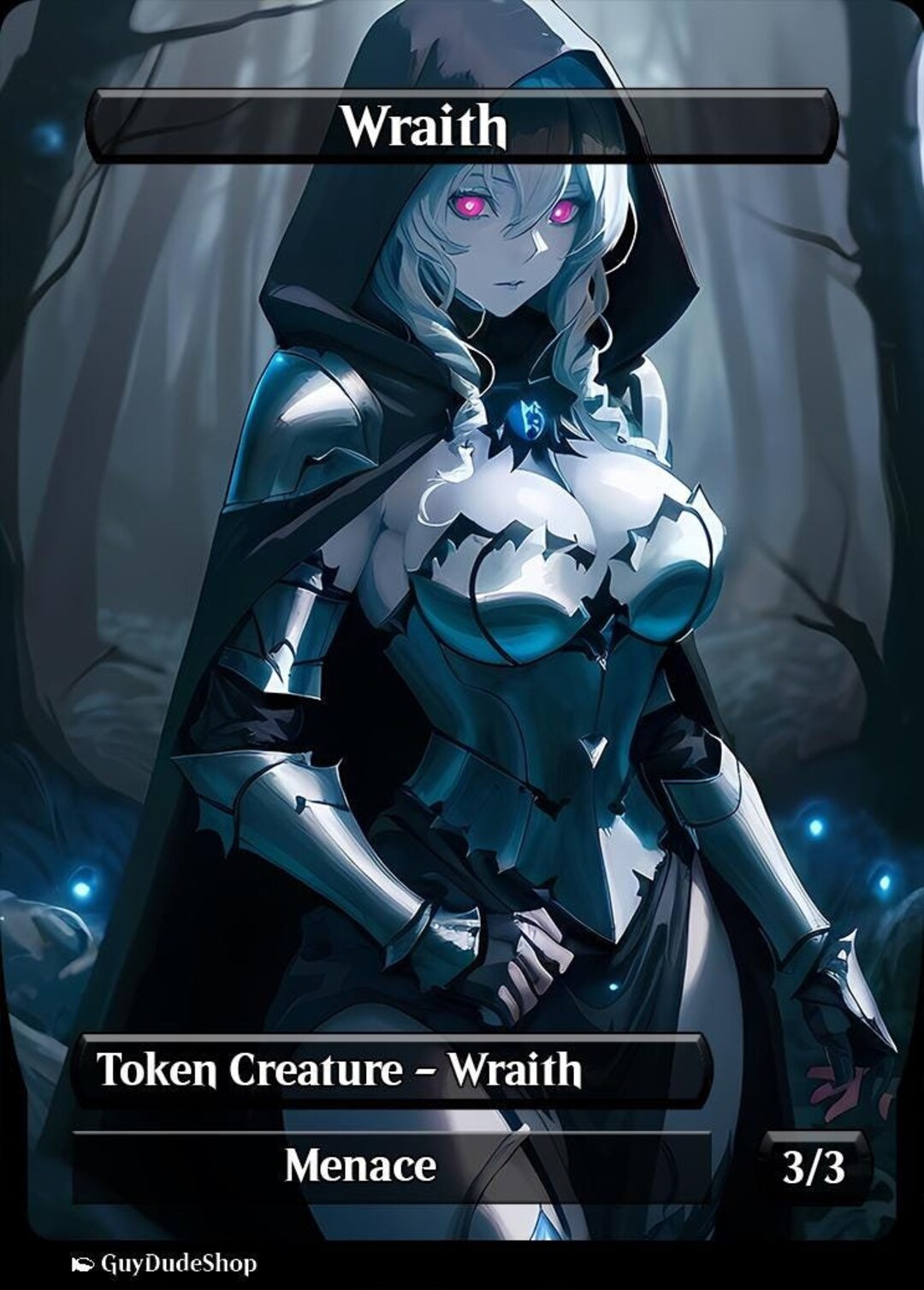 Wraith Toeken Wraith Token Proxy Card Anime Waifu - Etsy