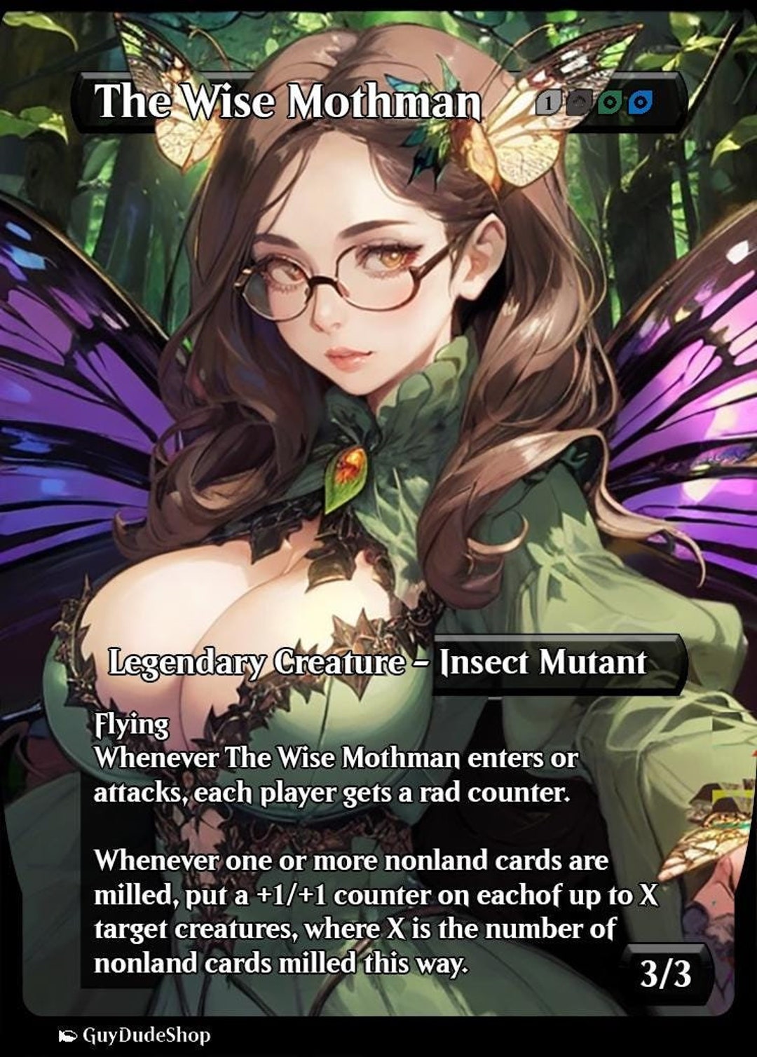 The Wise Mothman Mtg Proxy Anime Waifu - Etsy