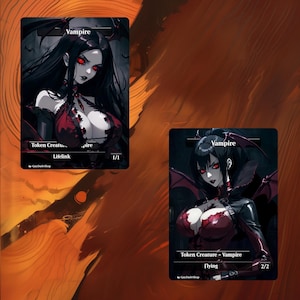 Double Sided Vampire Token | Anime Proxy | Waifu Style Card