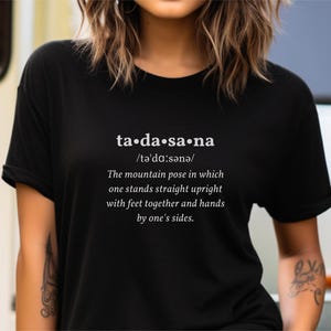 Camiseta con el término del diccionario Yoga Tadasana / Original / Regalo novedoso único / Camiseta unisex