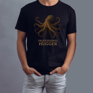 Misunderstood Kraken T Shirt, Professional Hugger, Funny Vintage Fantasy Tee