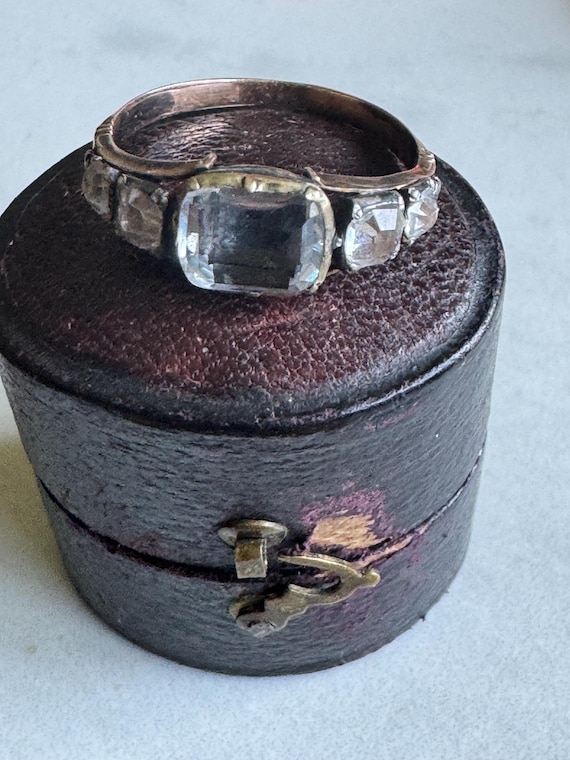 1700's GEORGIAN 5 stone Stuart Rock Crystal, Diam… - image 5