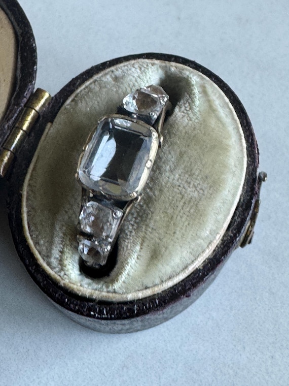 1700's GEORGIAN 5 stone Stuart Rock Crystal, Diam… - image 7
