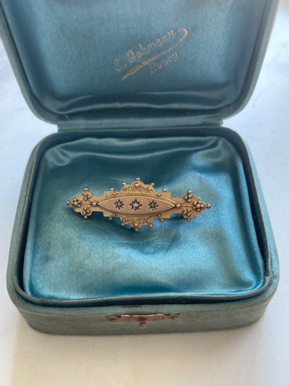 R*A*R*E* Victorian 9k Diamond ~ PHOTO~ LOCKET Pin… - image 3