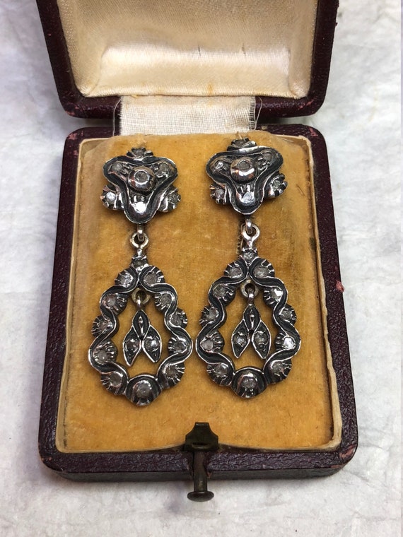 Antique GEORGIAN Sterling Silver and Gold Diamond… - image 3
