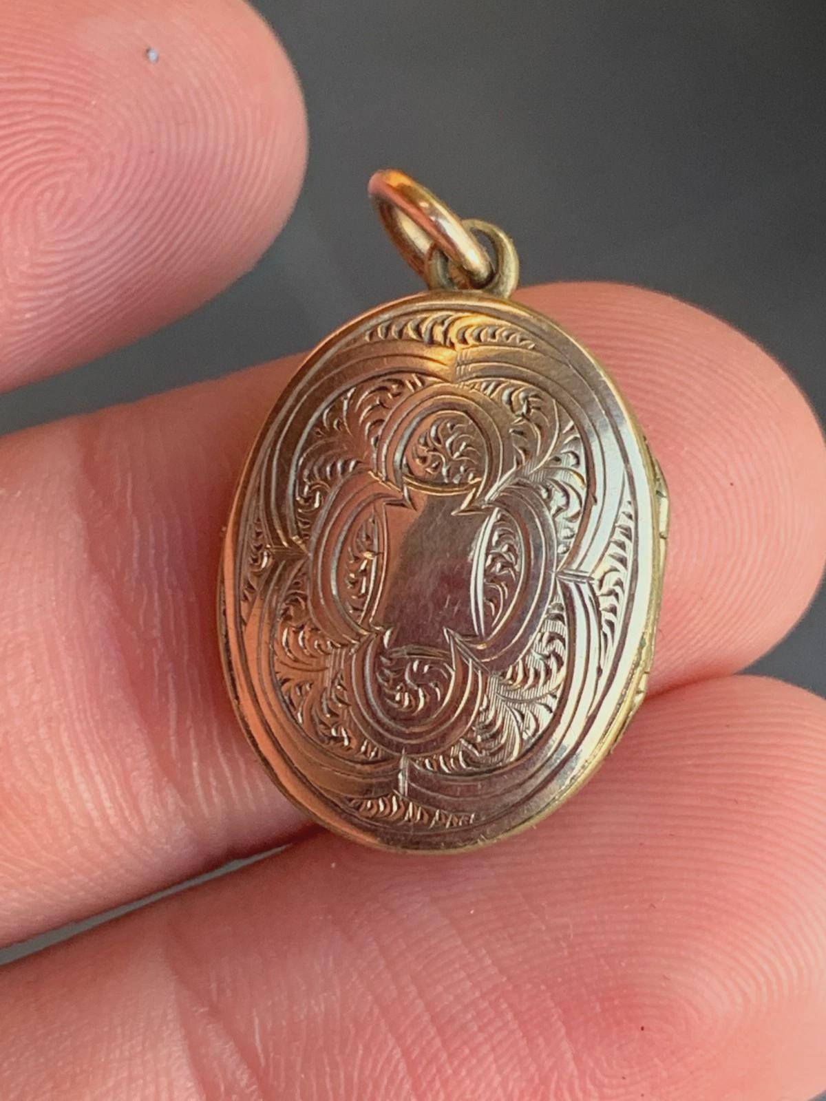 9K Gold Victorian Anchor Locket, Ornate Nautical Design - Etsy