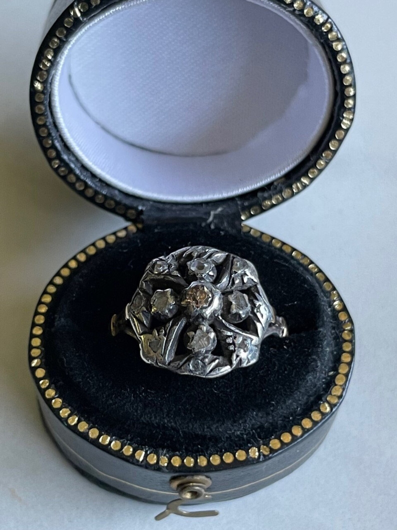 ANTIQUE *GEORGIAN* 18k Gold / Silver Rose Cut Diamond ***maltese Cross ...