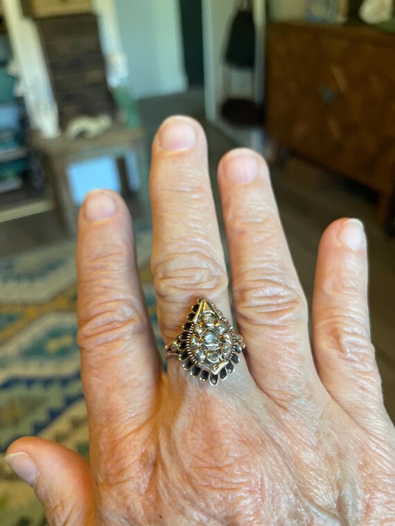 RARE! 18th Century GEORGIAN Rose Gold Diamond ring - … - Gem