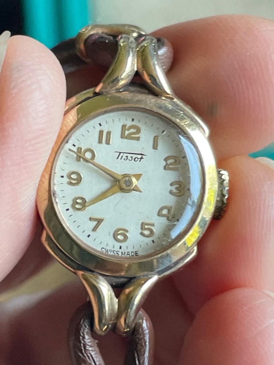 RARE! Simple & Elegant Solid 9k Gold Vintage MID-CENTURY  display picture 2
