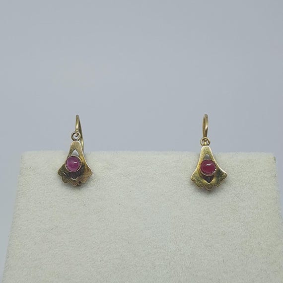 Delicate & TINY Handmade RUBY and 18K Gold Victor… - image 11
