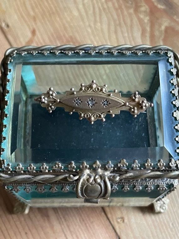 R*A*R*E* Victorian 9k Diamond ~ PHOTO~ LOCKET Pin… - image 2