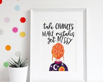 Take Chances make mistakes get messy Ms Frizzle Quote | Etsy