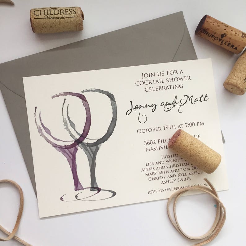 Vineyard Bridal Shower Luncheon Invitation Winery Invitation Etsy