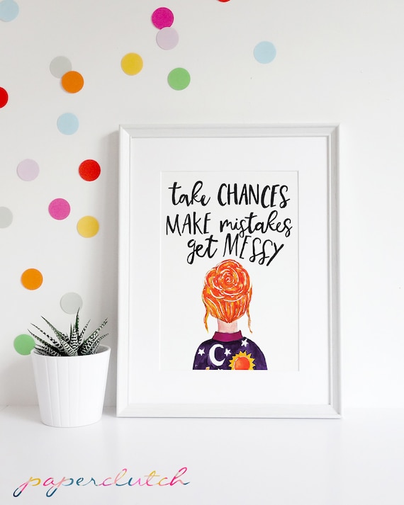 Take Chances make mistakes get messy Ms Frizzle Quote | Etsy