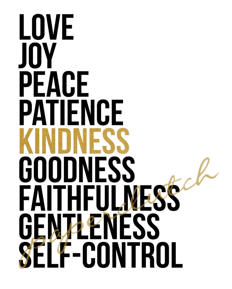 Fruits of the Spirit Scripture Art Bible Verse Poster | Etsy