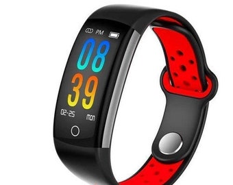 96 LCD Q6 Smart Band moniteur de fréquence cardiaque Bracelet de remise en forme, IP68 étanche Tracker moniteur d'oxygène de pression artérielle, montre de bande Fintess