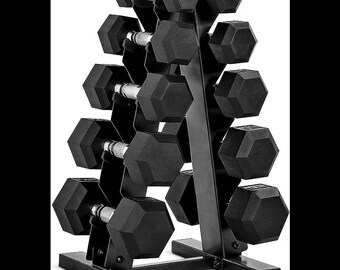 CAP Barbell 150 LB Dumbbell Set with Rack, Weight Lifting Set, Home Gym Equipment,CAP Barbell