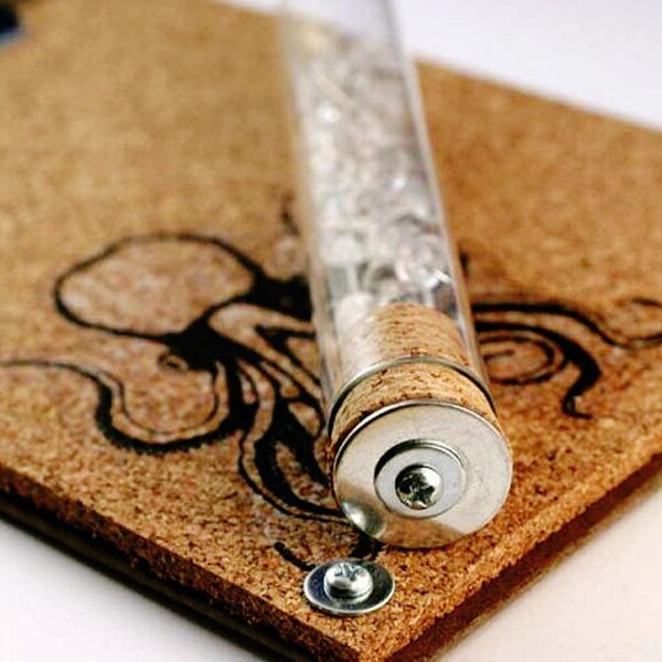 Cork Bulletin Board - OCTOPUS - Upcycled Clipboard by Uncorked