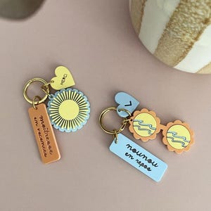 Sleutelhanger; Sleutelhanger voor leraren; Gepersonaliseerd cadeau voor leraar; Einde schooljaar cadeau; Cadeau voor een oppas; Atsem geschenk