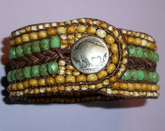 Braided and Beaded Leather Bracelet Tutorial PDF - INSTANT Download