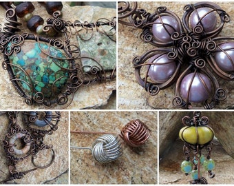 The Wire Jewelry Tutorial Collection - 5 Tutorials - INSTANT Download