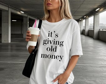 It's Giving Old Money CEO T-Shirt Newlywed Tee, Custom Engagement Gift, Honeymoon Outfit, Wedding Day travel Gift, Christmas Gift Sister