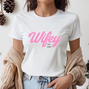 WIFEY Soft T-shirt Wifey Shirt, Wife Shirt, Just Married Shirt, Honeymoon Shirt, Bride To Be Gift, Bridal Shower Gift, Bride Shirt, Tee