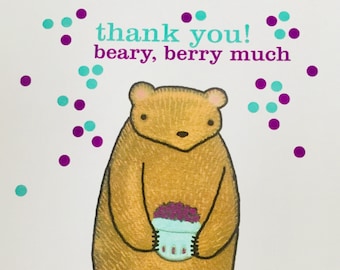Thank you beary, berry much card
