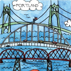 Portland Bridges print